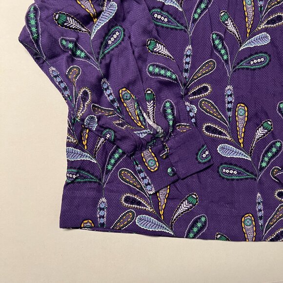 Loft Paisley Button Raglan Blouse - Picture 5 of 8